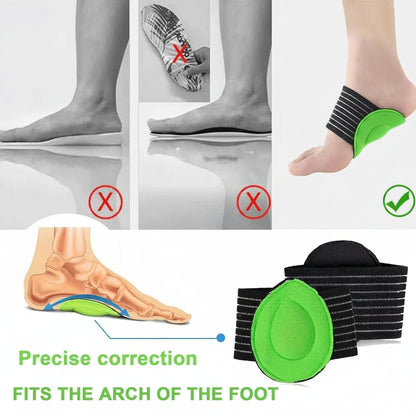 Person wearing arch support insoles during daily walking activity