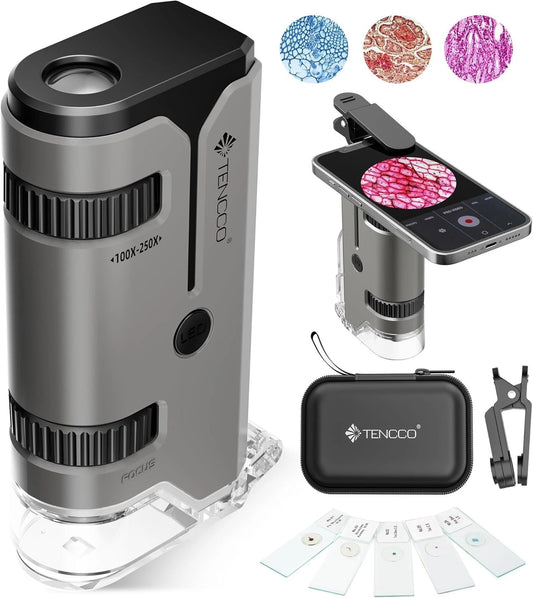 Pocket mini microscope 100x-250x for kids and adults science use