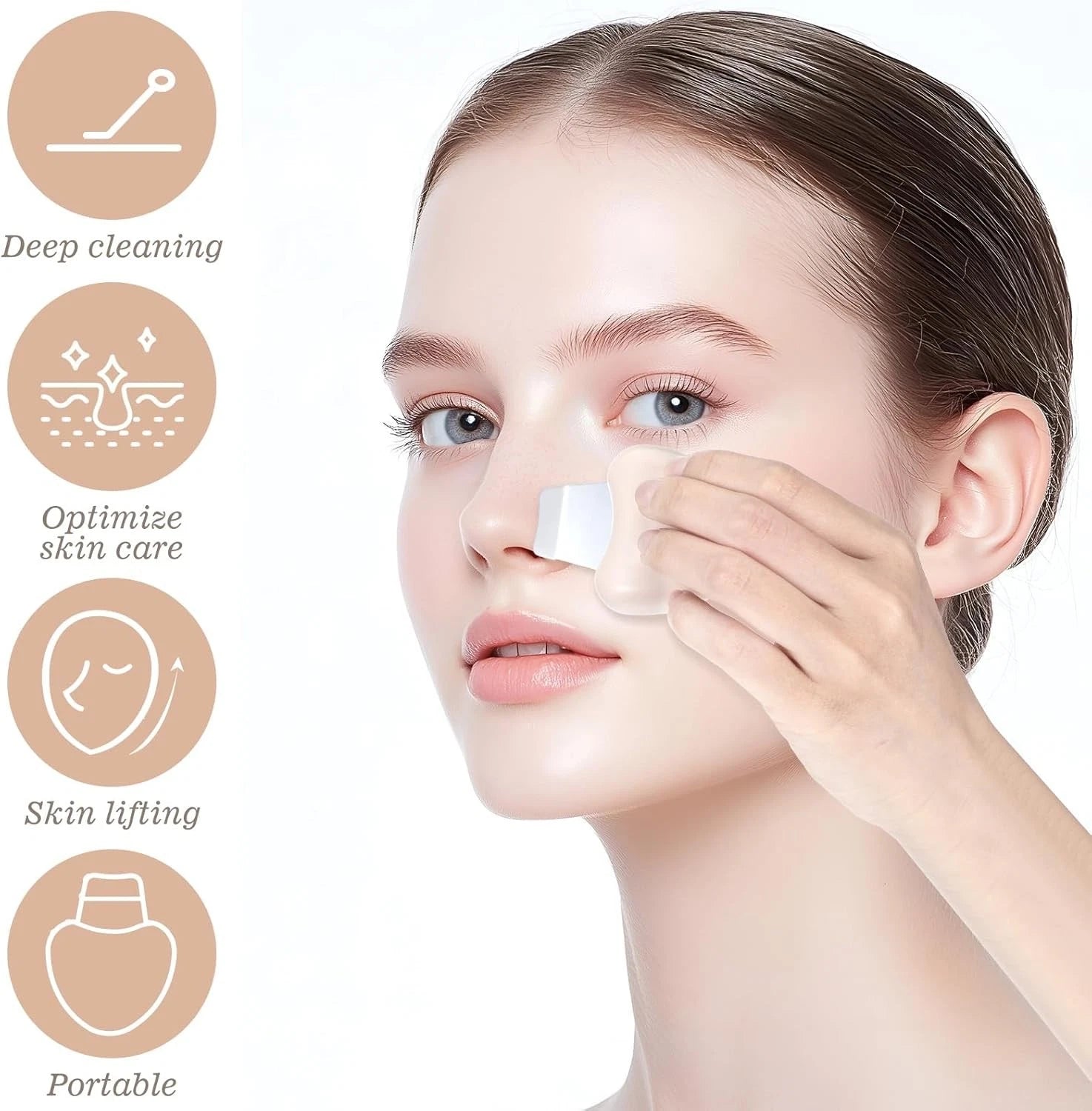 Pore cleaner ultrasonic skin spatula for removing impurities