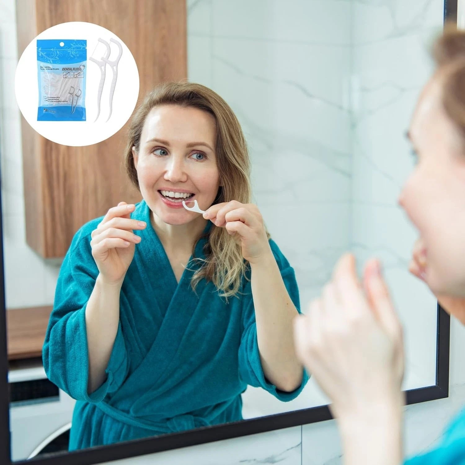 Portable teeth flosser sticks used for travel hygiene