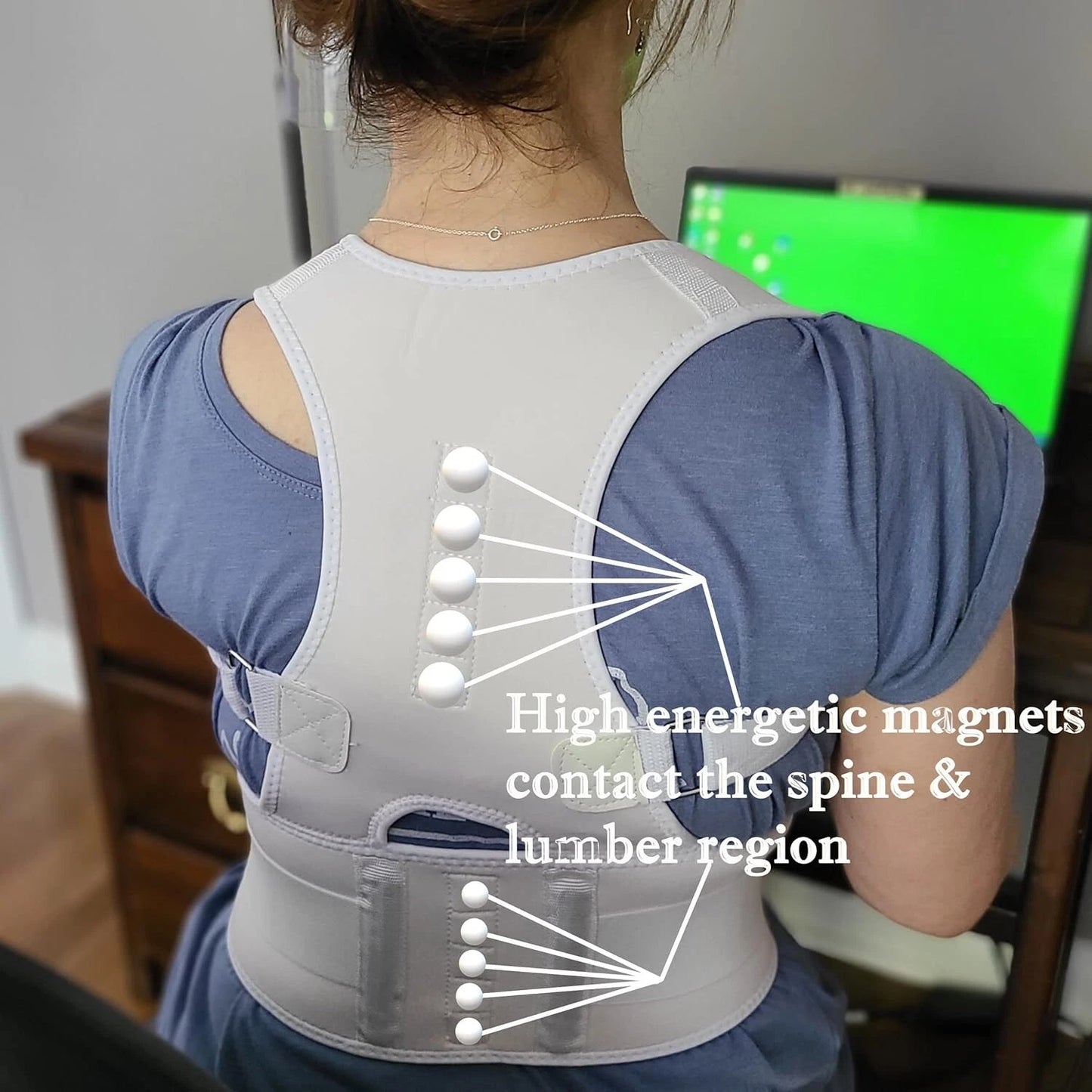 Posture corrector worn under clothes for discreet daily support