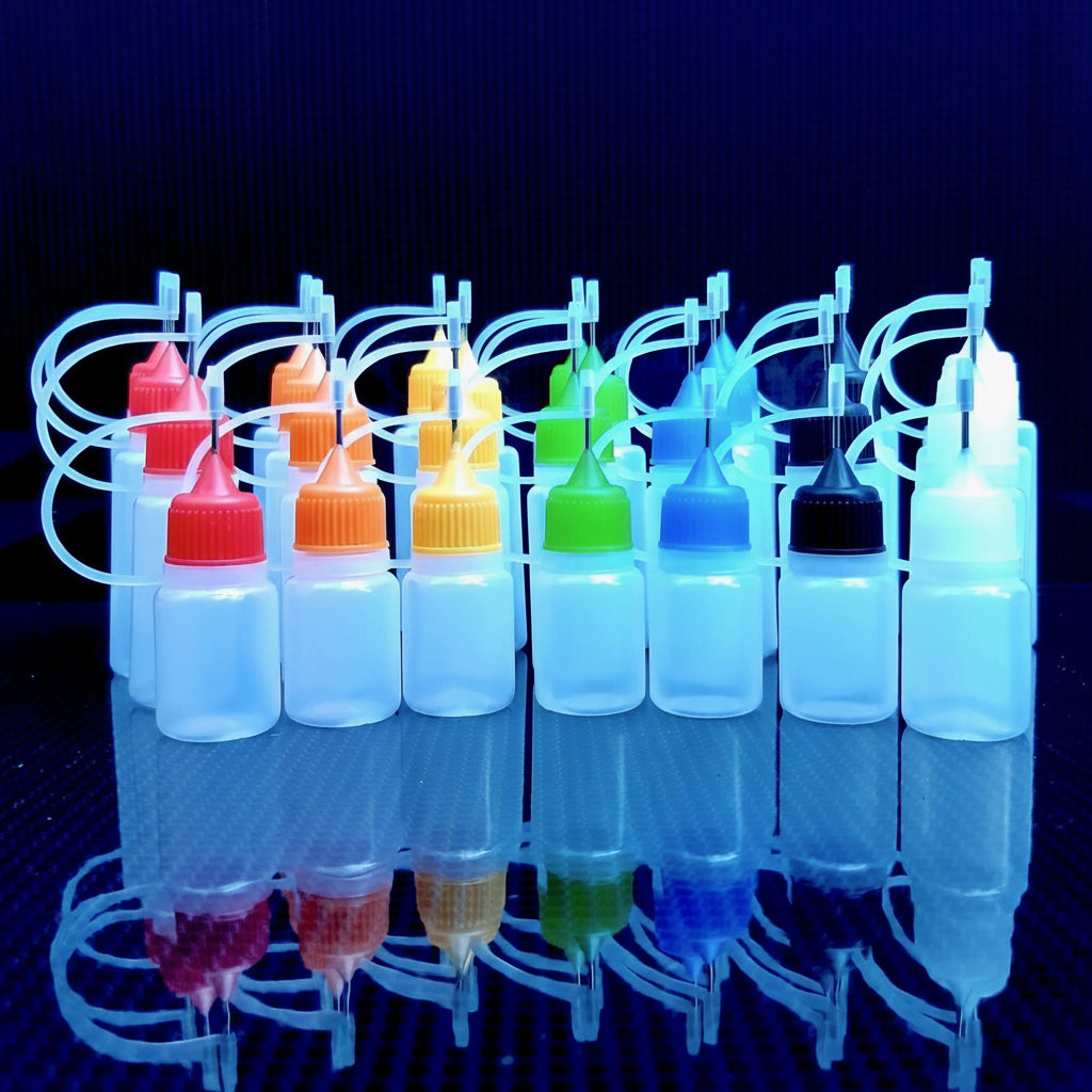 Precision needle tip bottles for glue and craft application