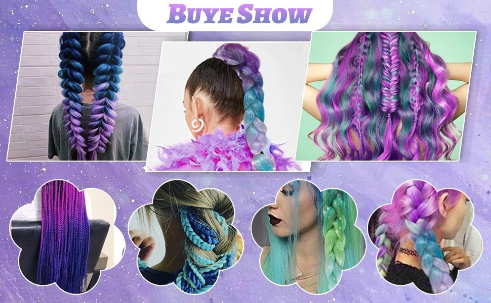 Protective hairstyle using braiding hair extensions for box braids