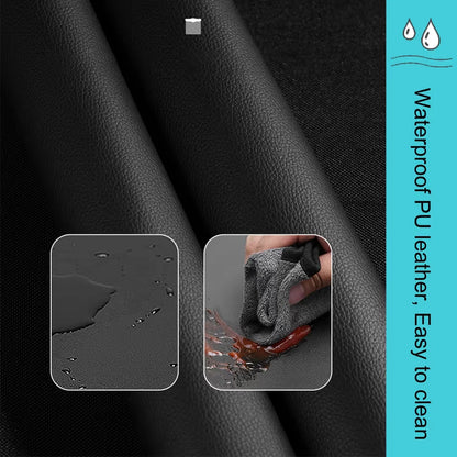 PU leather car bin organizer attached to seat