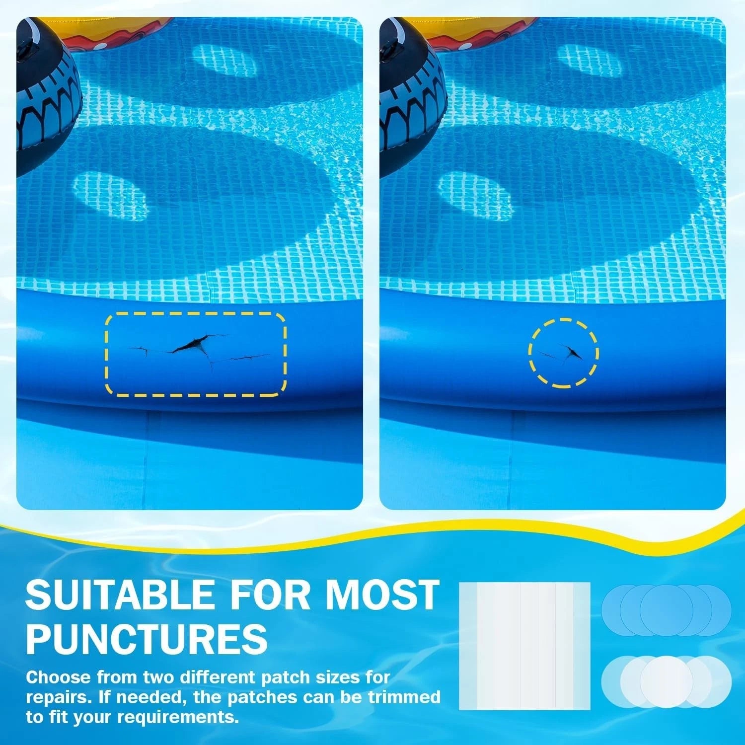 PVC airbed leak repair glue applied to inflatable mattress surface
