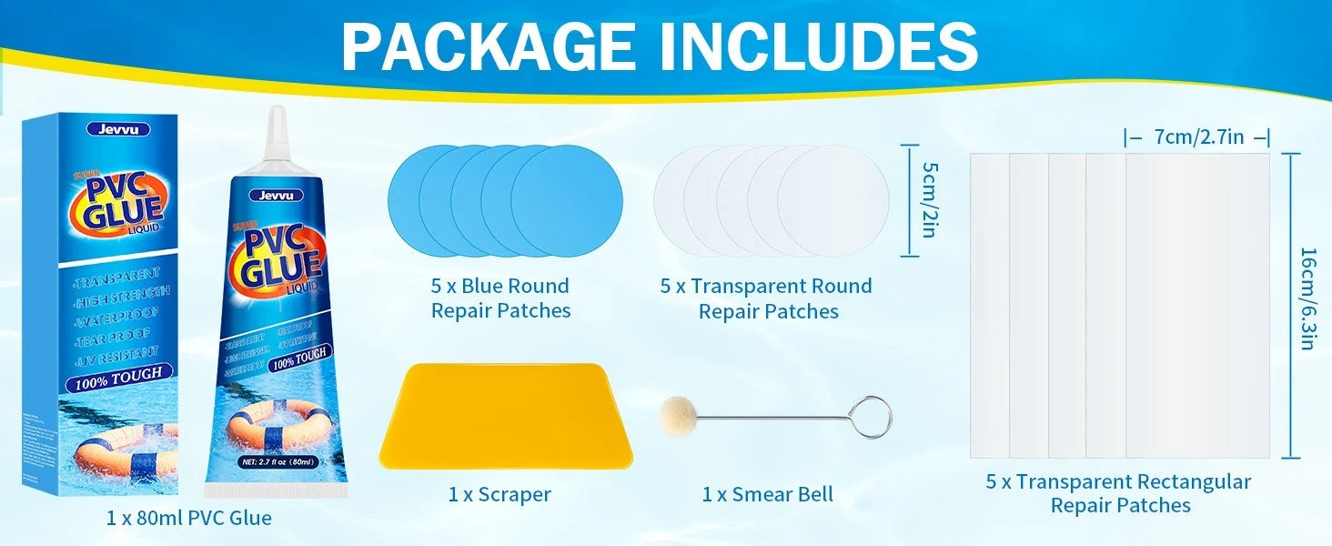 PVC glue used for airbed repair kit
