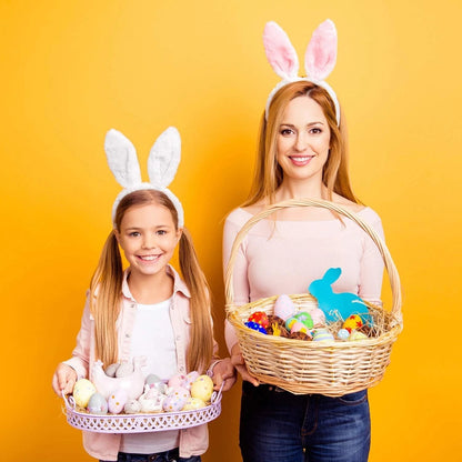Rabbit ears costume accessory close-up showing soft plush detail