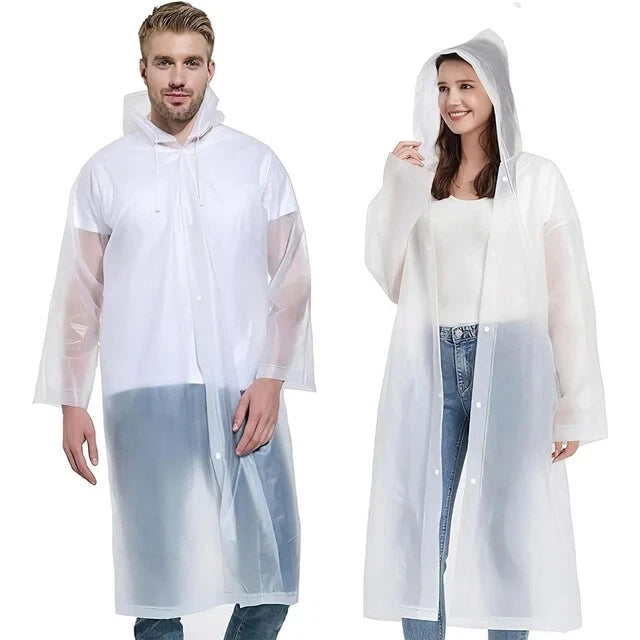 Rain coat used for festival camping and hiking activities