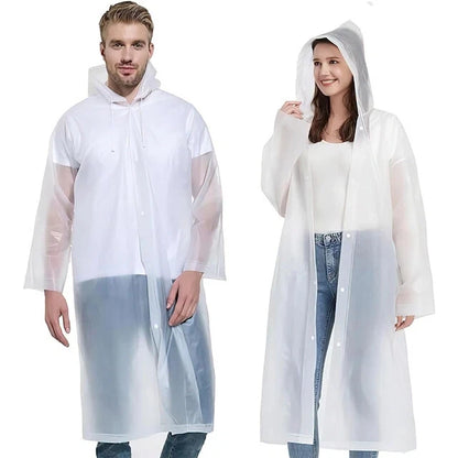Rain coat used for festival camping and hiking activities