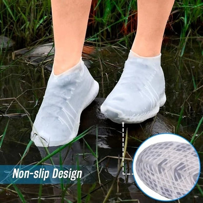 Rain overshoes boot protector used outdoors