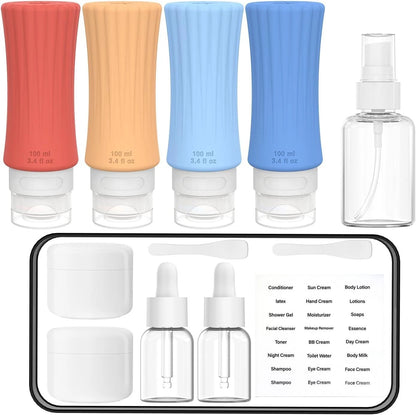Refillable travel spray bottle for portable toiletries use