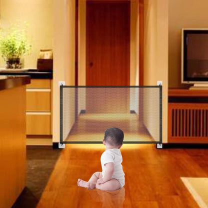 Retractable baby pet safety gate used for home protection