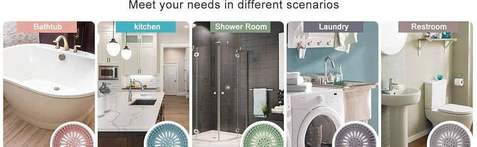 Reusable silicone drain plug used for kitchen and bathroom essentials