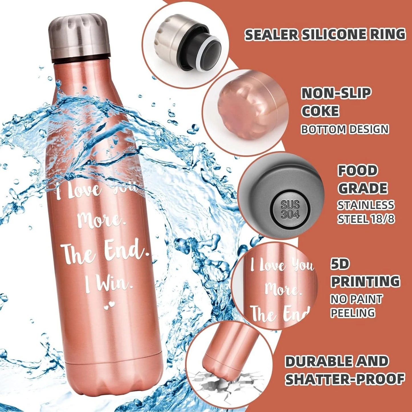 Reusable metal drink bottle used for gym and fitness