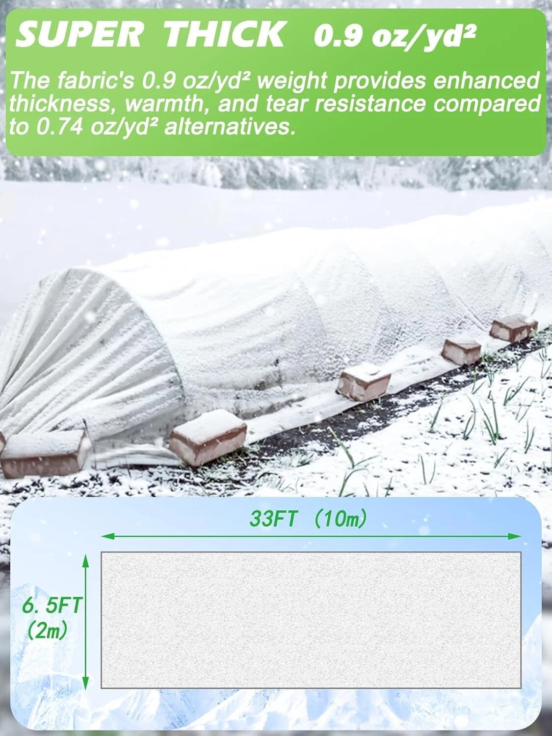 Reusable plant fleece cover for winter protection