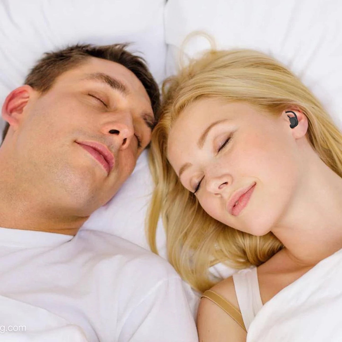 Reusable silicone ear plugs close up showing soft design for noise blocking sleep use