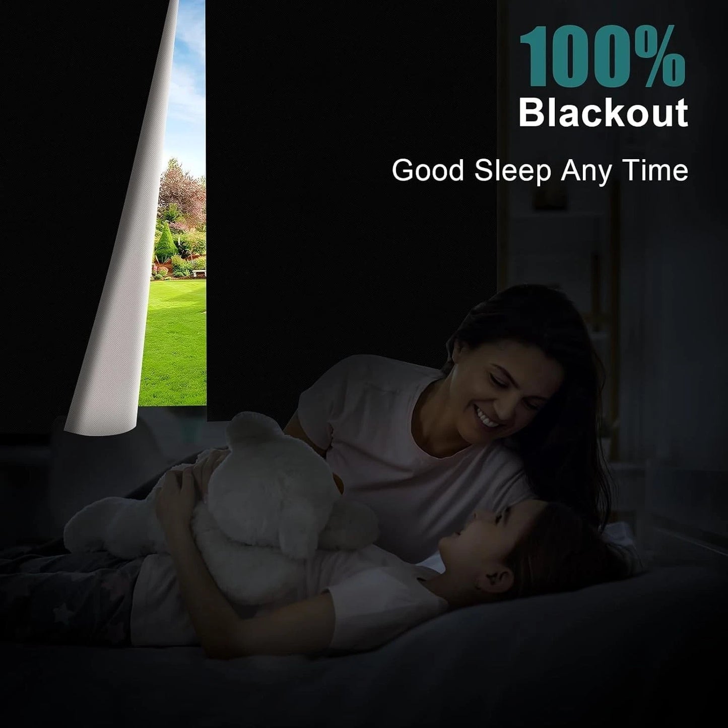 Reusable blackout window shade installed without drilling