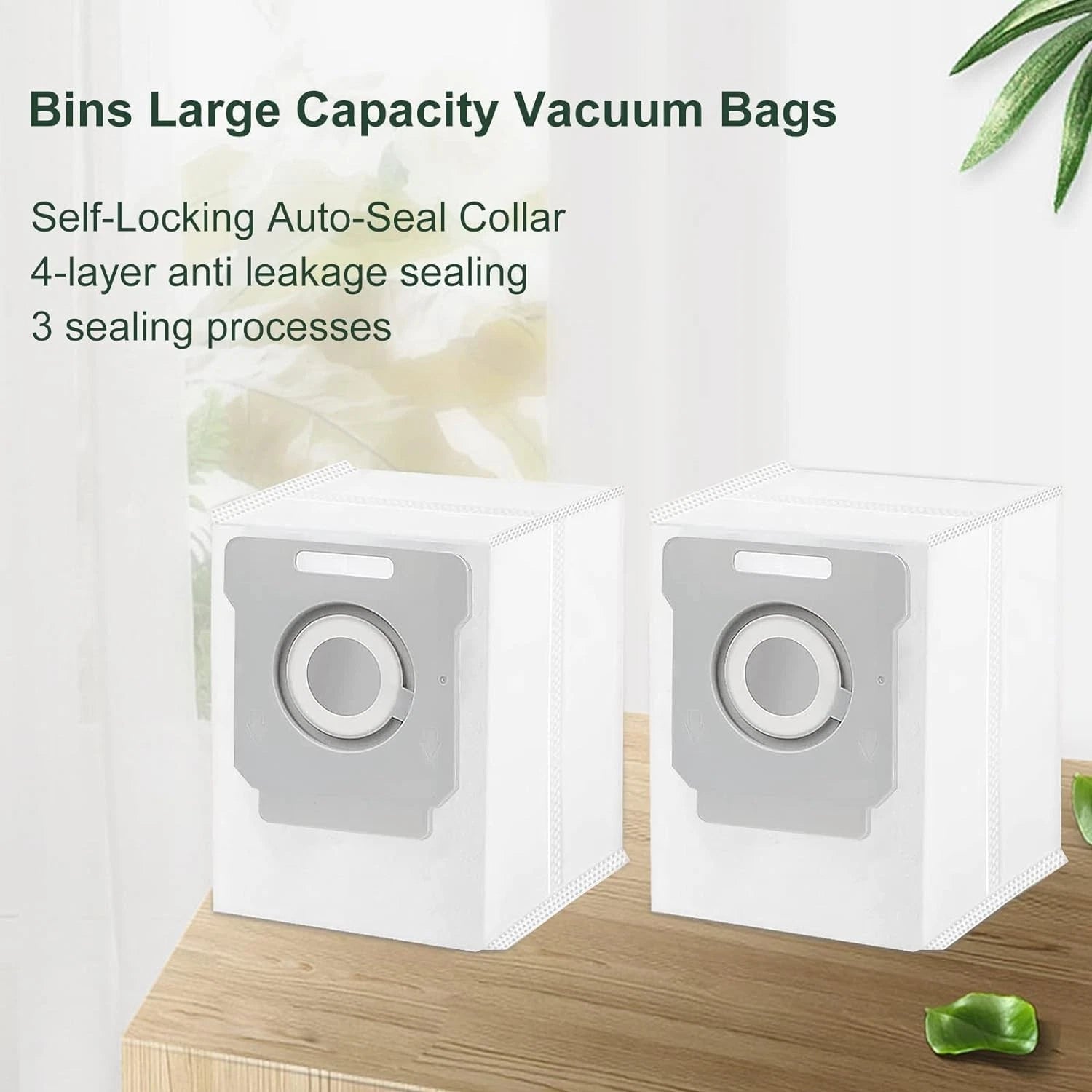 Robot vacuum dust bag installation inside compatible vacuum unit