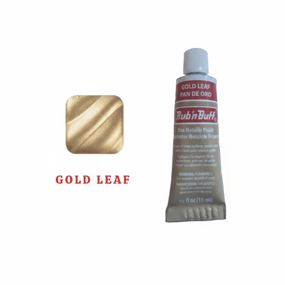 Rub n Buff metallic wax used for gilding and finishing