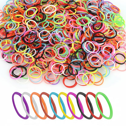 Rubber hair bands used in kids braided hairstyle