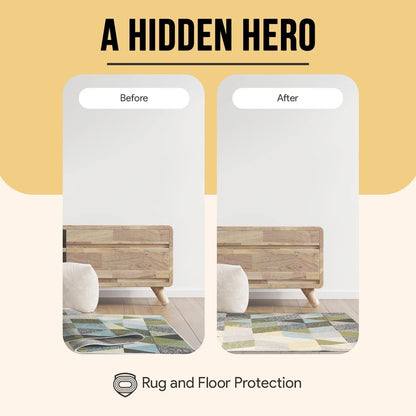 Rug stability mat used on wood floor to prevent slipping
