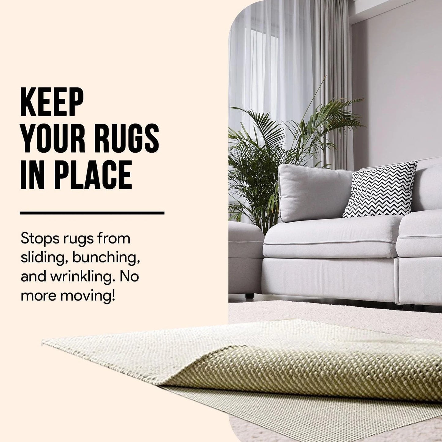 Non slip ruggies carpet holder grip for home safety