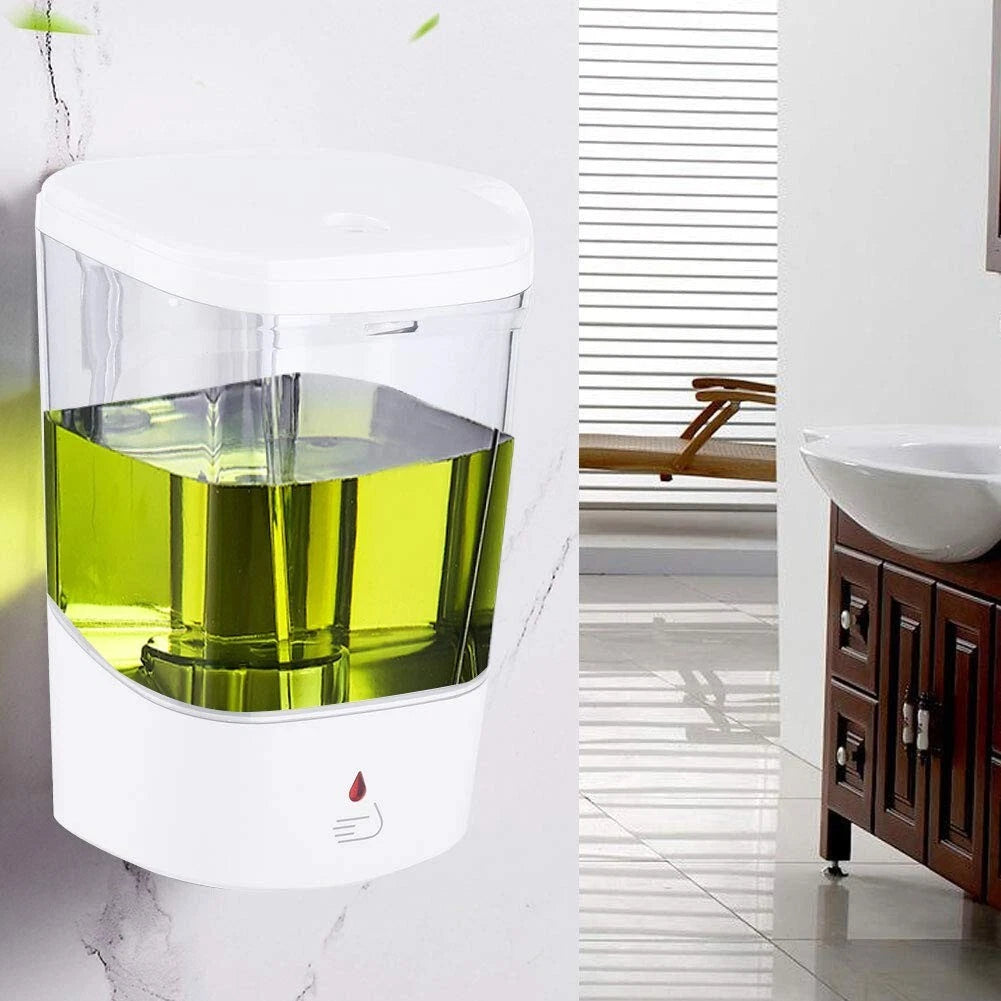 Touchless Automatic Soap Dispenser 700ml - Wall Mounted Liquid Gel Bathroom UK