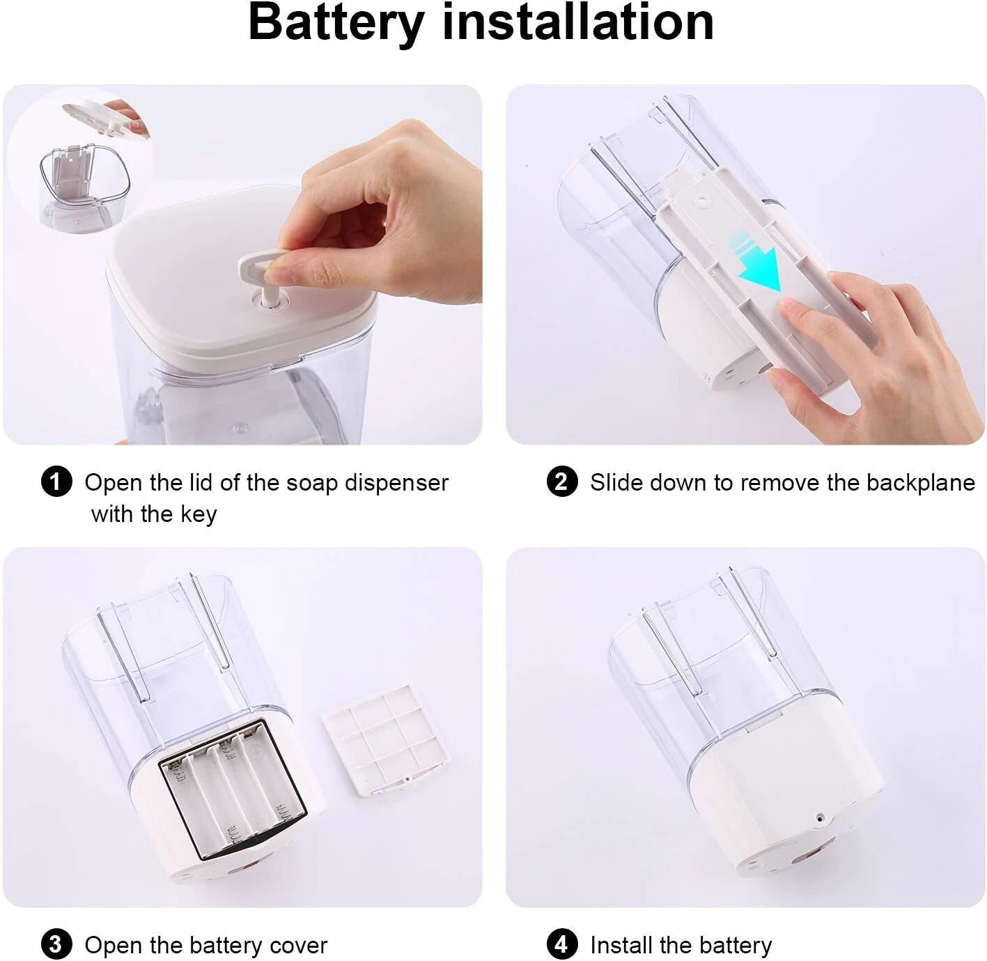 Touchless Automatic Soap Dispenser 700ml - Wall Mounted Liquid Gel Bathroom UK