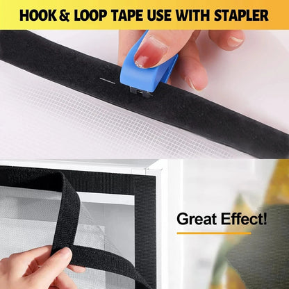 8M Hook & Loop Tape - Self Adhesive Heavy Duty Strips | Strong Sticky Black
