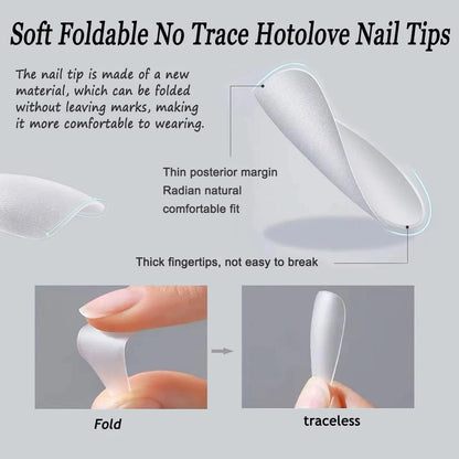480 Artificial False Acrylic Nail Art Tips Clear Natural UV Gel Matte Cuticle UK