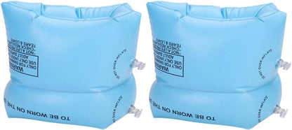 Inflatable arm floats used during kids swimming lessons
