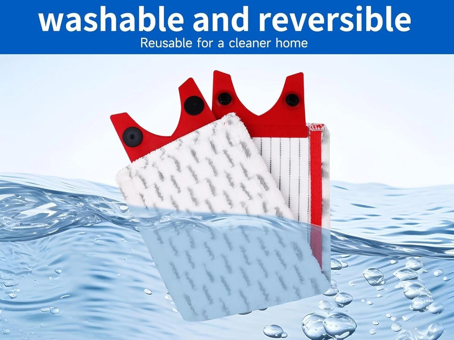 Absorbent cleaning cloth mop pad used for wet and dry cleaning