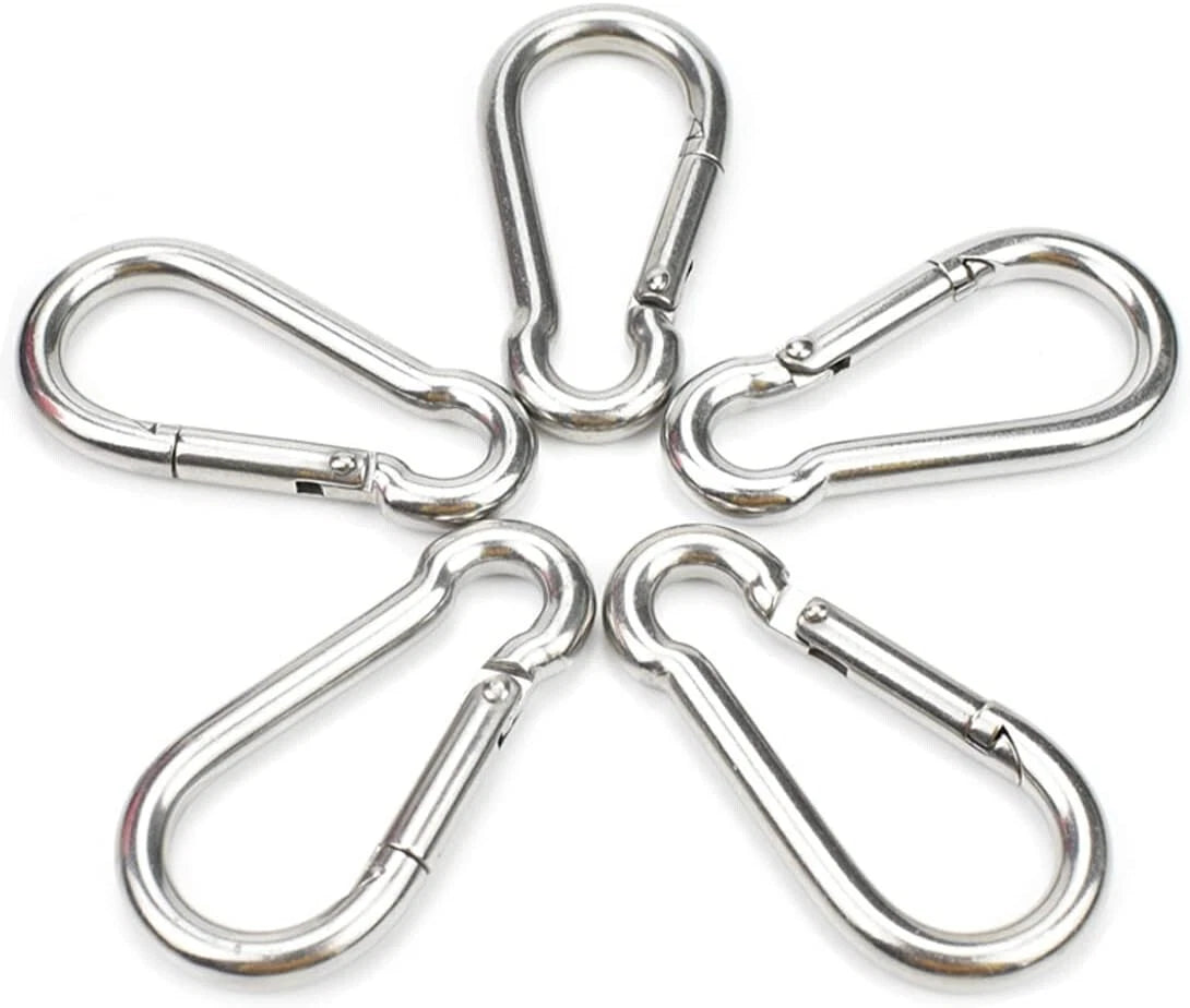 Screw lock D ring hook close detail secure design