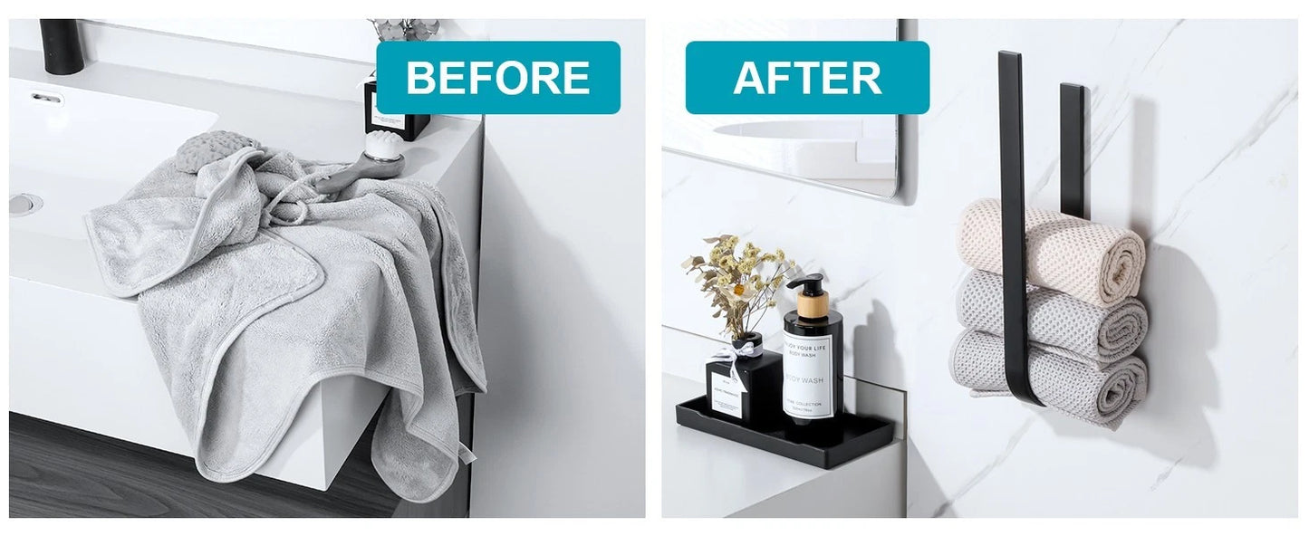 Close-up of self adhesive wall rack showing strong mounting