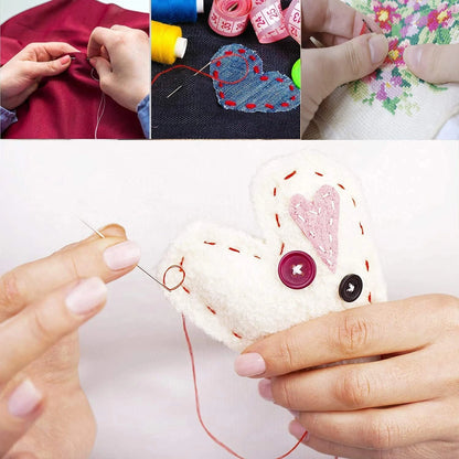 Sewing needle large eye detail for easy thread insertion