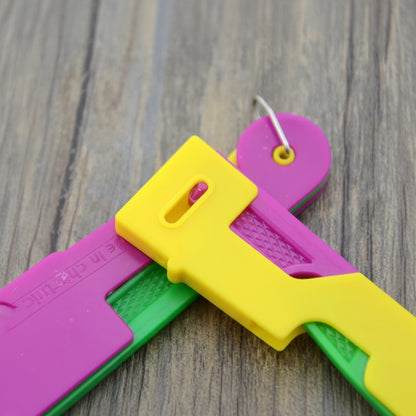 Compact sewing needle threader design for portability