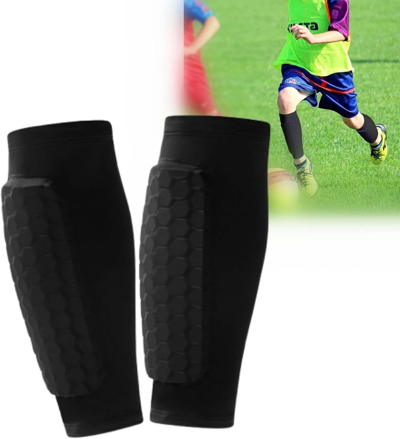 Shin defender compression sleeve for sports protection use