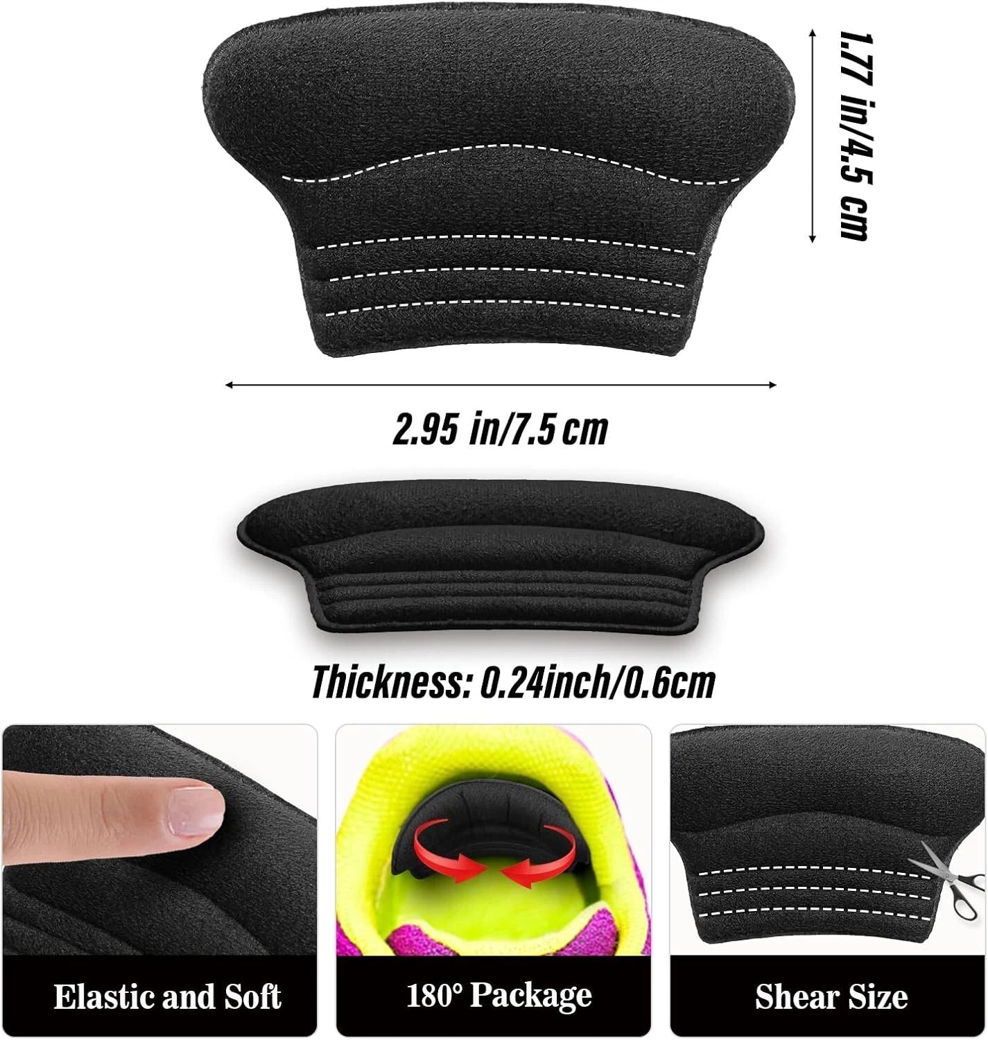 Soft foam shoe heel protector insert for comfortable daily wear