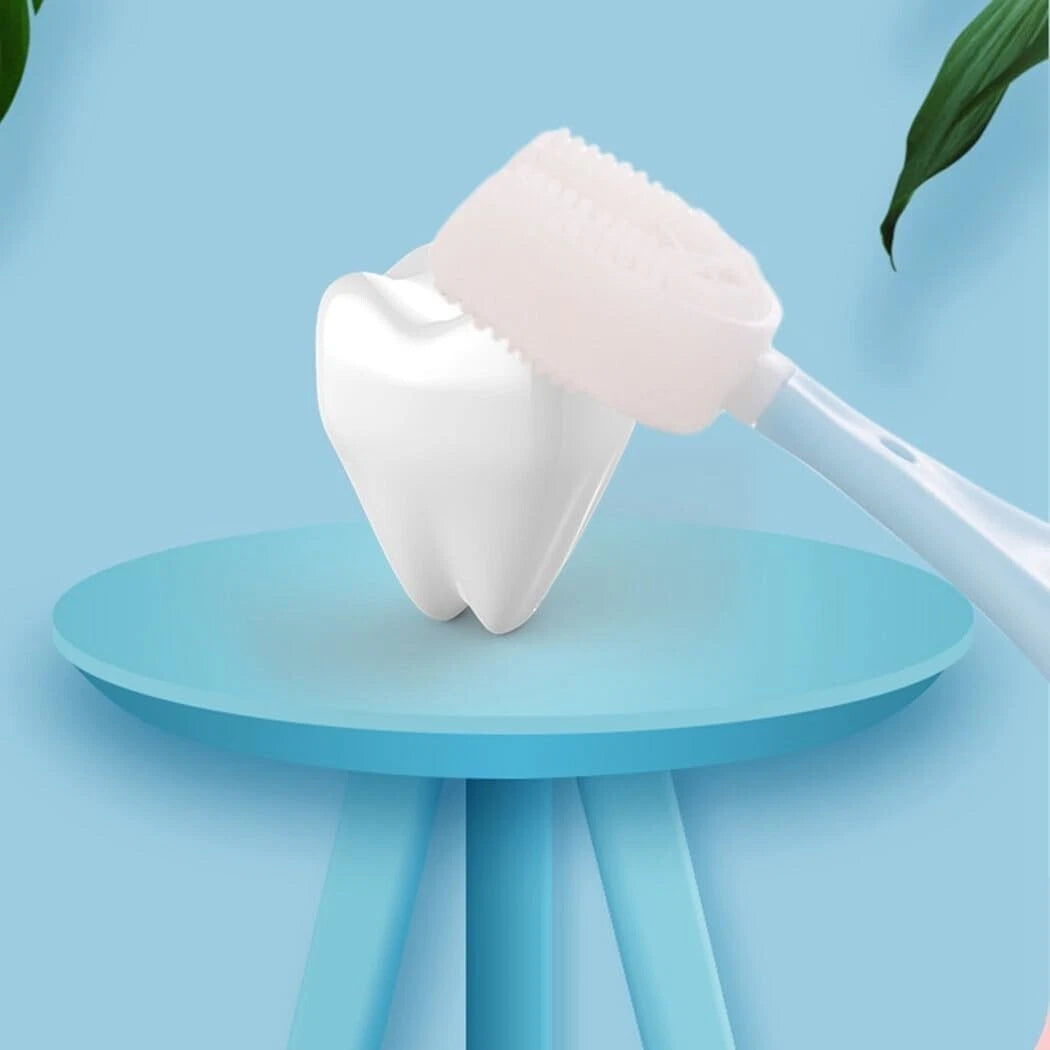 Silicone 360 degree toothbrush set designed for children’s gentle and effective teeth cleaning