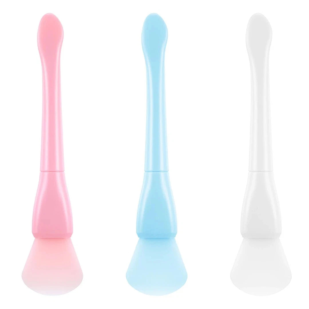 Silicone face mask brush applicator for skincare use