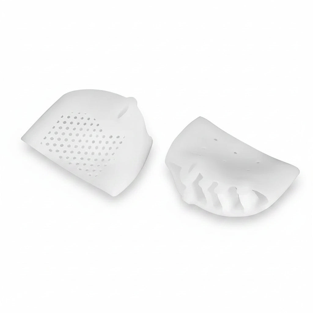 Packaging and contents of silicone toe separator orthotic set