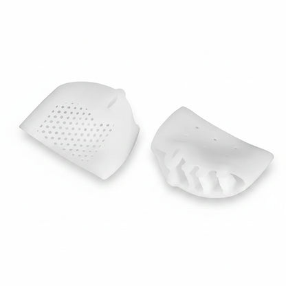 Packaging and contents of silicone toe separator orthotic set
