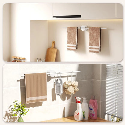 Single towel bar rack in modern bathroom for clean design look