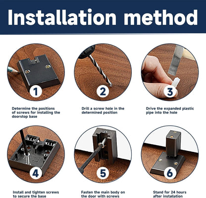 Skirting board door stop protecting walls from damage
