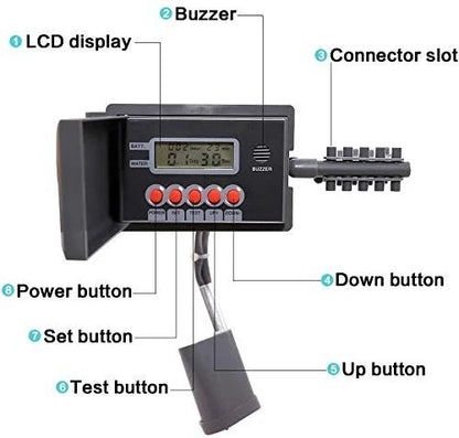 Smart automatic watering timer connected to garden irrigation system