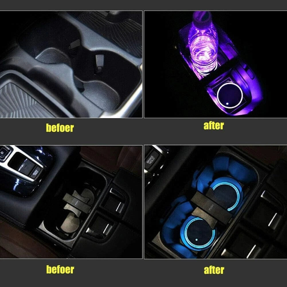 Smart sensor car cup holder light easy installation design