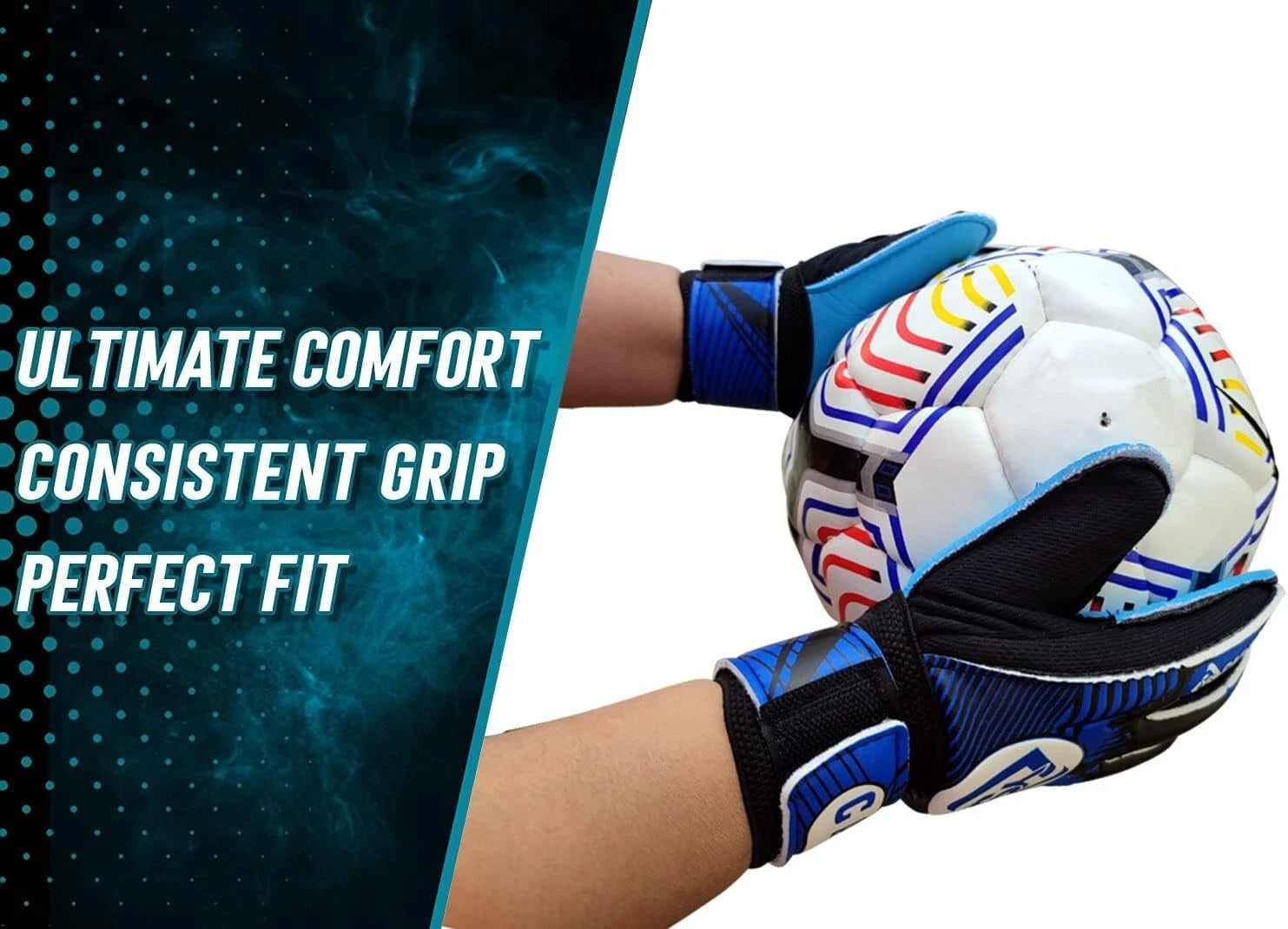 Soccer goalkeeper gloves strong grip used in wet conditions