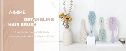Soft bristle hairbrush designed for gentle scalp and hair care