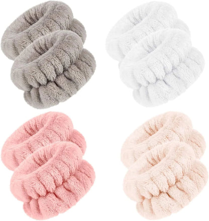 Soft elastic wrist washband for makeup and skincare use