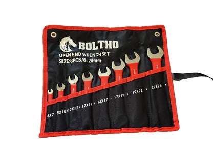 Soft grip spanner tool roll storage for organised toolkit